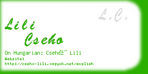 lili cseho business card